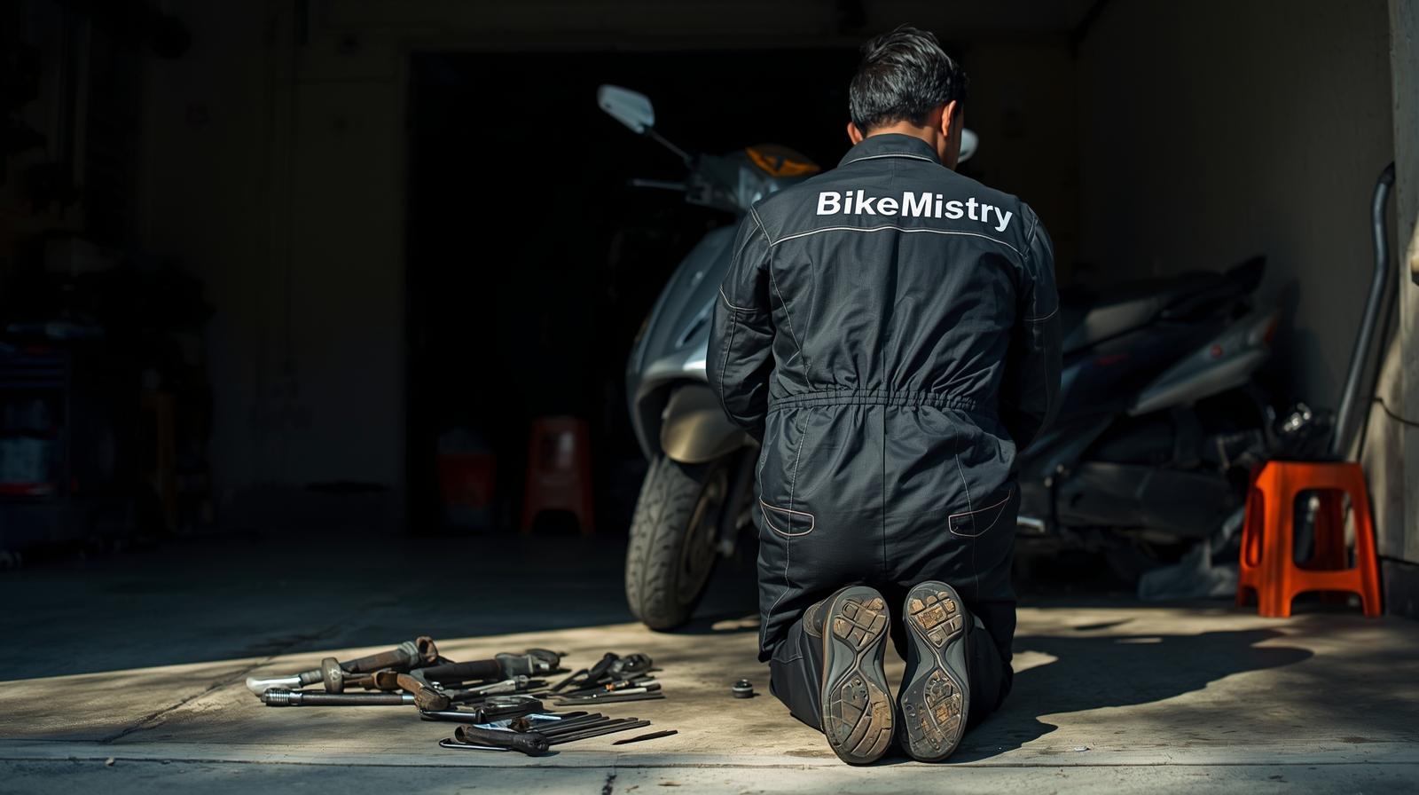 BikeMistry founder working on Two-wheeler